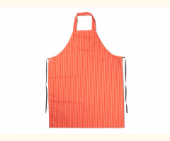 Butchers Waterproof Long Bib Striped Apron ( Red and White Stripes)